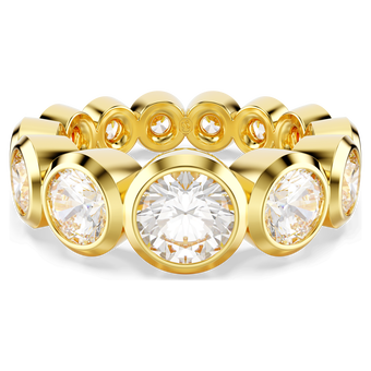 swarovski imber ring  mixed round cuts  white  gold tone plated