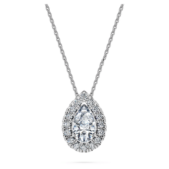 swarovski eternity pendant  laboratory grown diamonds 1 ct tw  18k white gold
