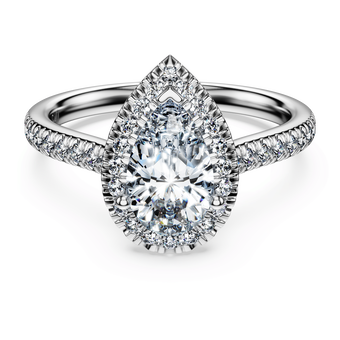 swarovski eternity halo solitaire ring  laboratory grown diamonds 1 3 ct tw  18k white gold