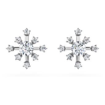 swarovski galaxy stud earrings  laboratory grown diamonds 0 5 ct tw  18k white gold