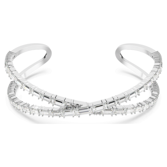 swarovski hyperbola cuff  infinity  white  rhodium plated