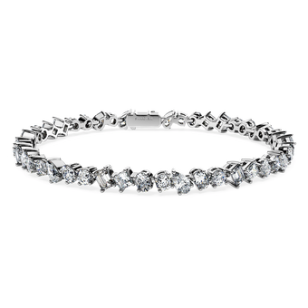 swarovski galaxy tennis bracelet  laboratory grown diamonds 4 9 ct tw  18k white gold