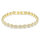 swarovski una angelic bracelet  round cut  white  gold tone plated